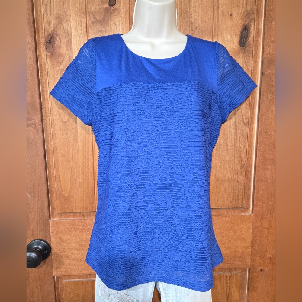 Calvin Klein Blue Lace Women's Top